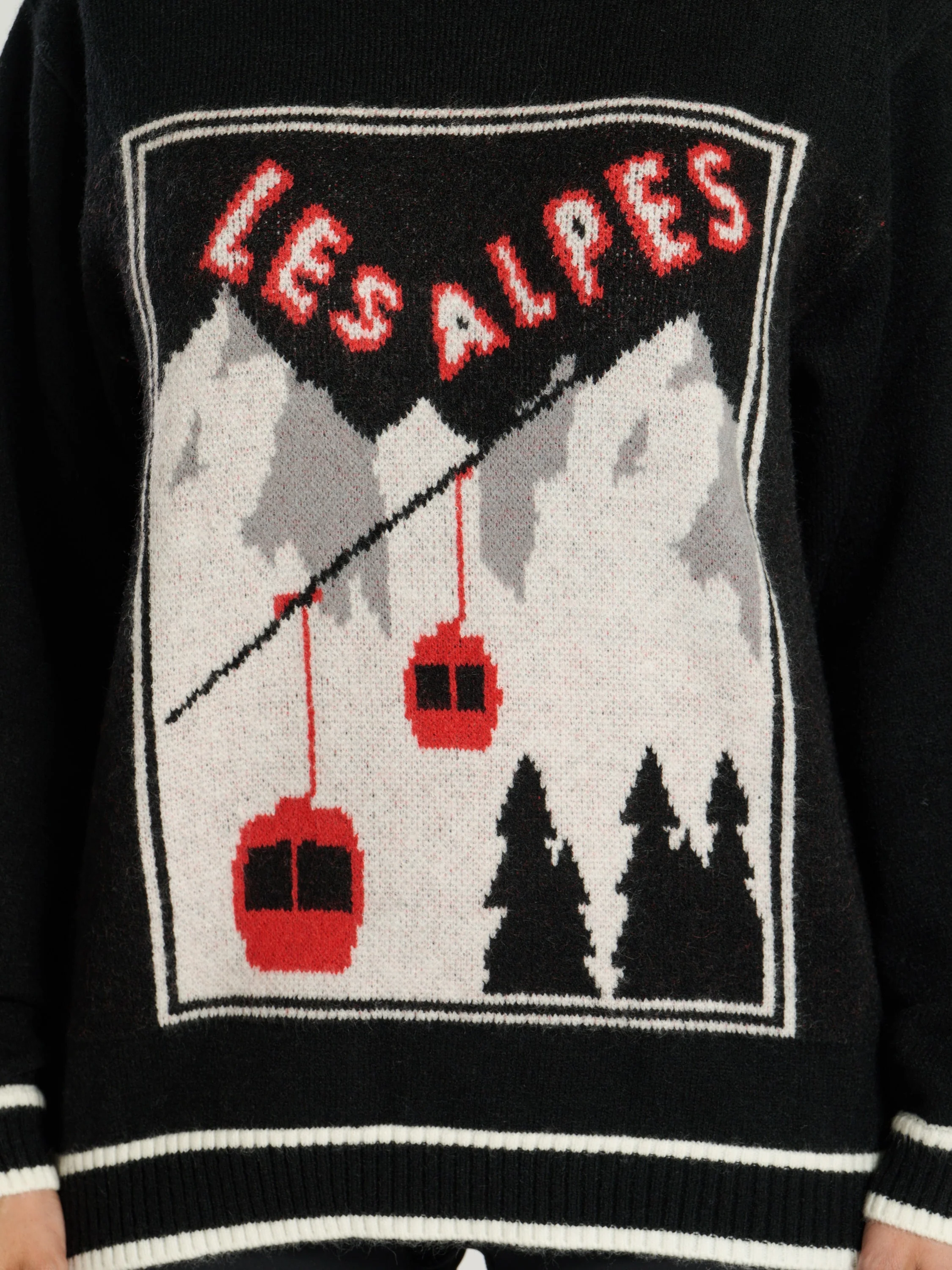 The Lodge Les Alpes Jumper in Black - Image 4