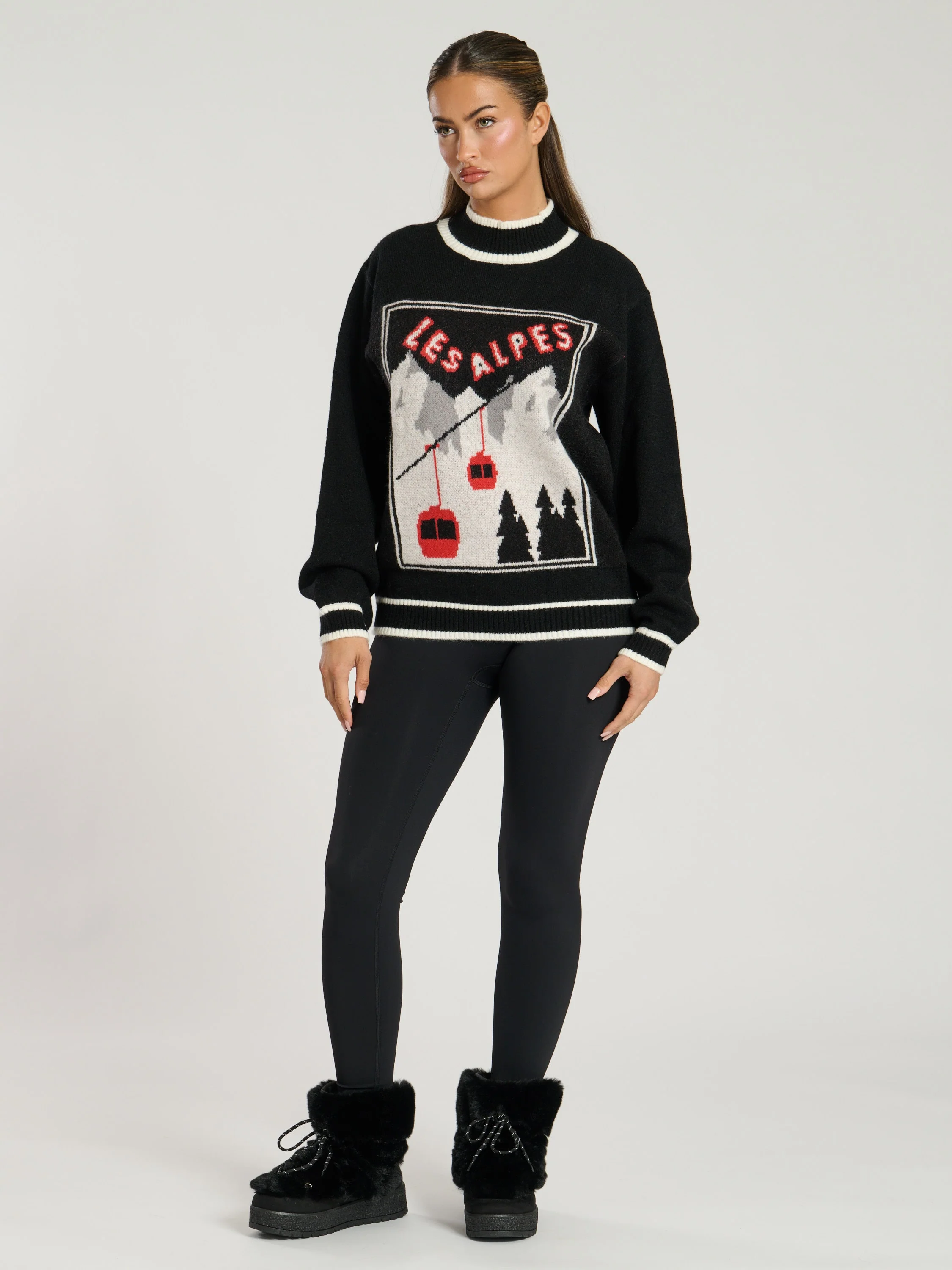 The Lodge Les Alpes Jumper in Black - Image 5