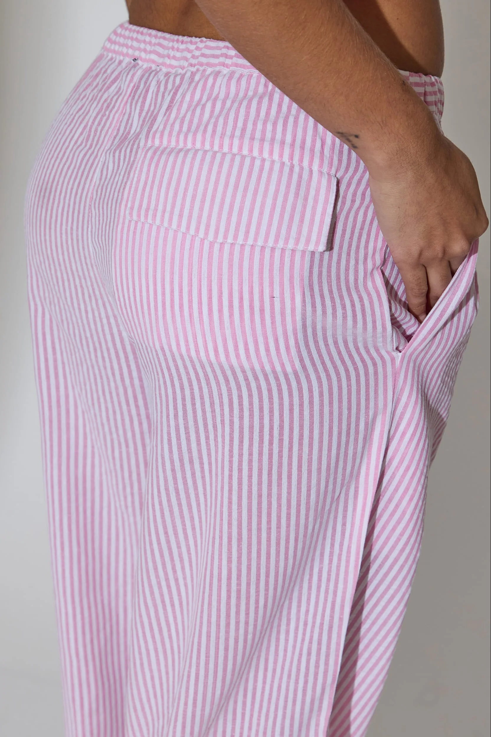 Boardwalk Striped Cuff Trousers in Pink - Image 2